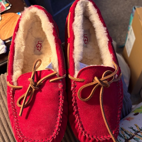 UGG Shoes - Red UGG Moccasins Women’s Size 9